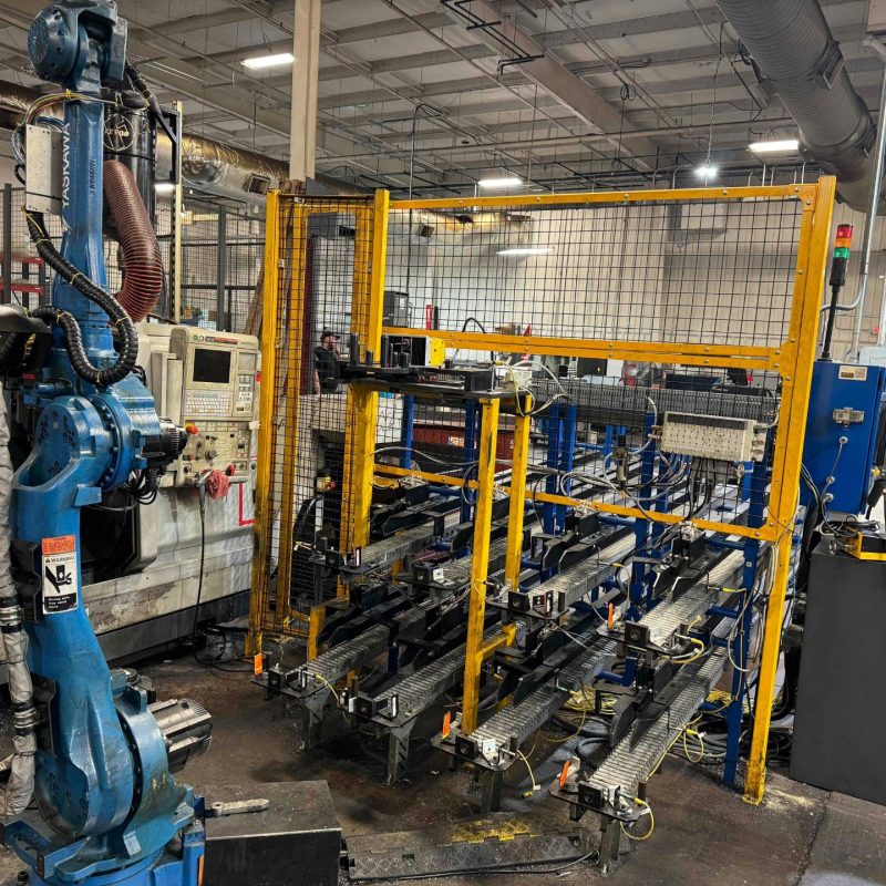 YASKAWA MOTOMAN, MH-50 II, ROBOTIC PARTS LOADING SYSTEM WITH DX200 CONTROL