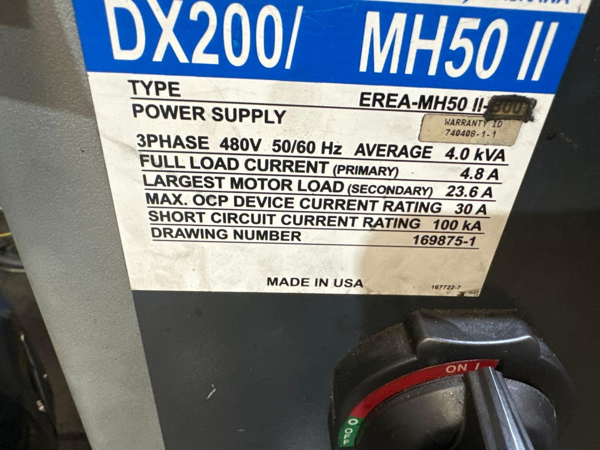 YASKAWA MOTOMAN, MH-50 II, ROBOTIC PARTS LOADING SYSTEM WITH DX200 CONTROL - Image 17