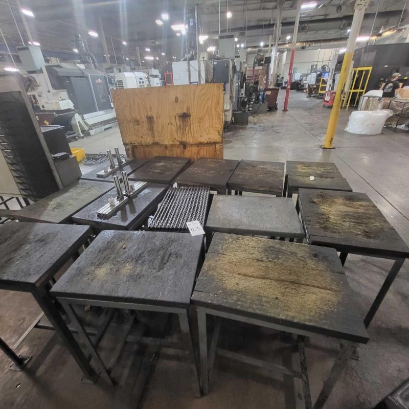 ASSORTED METAL SHOP TABLES