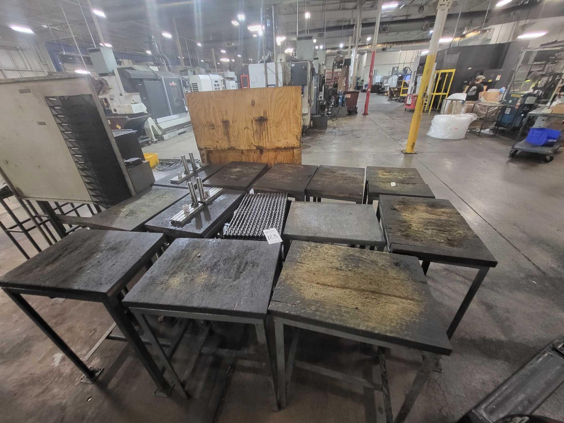 ASSORTED METAL SHOP TABLES