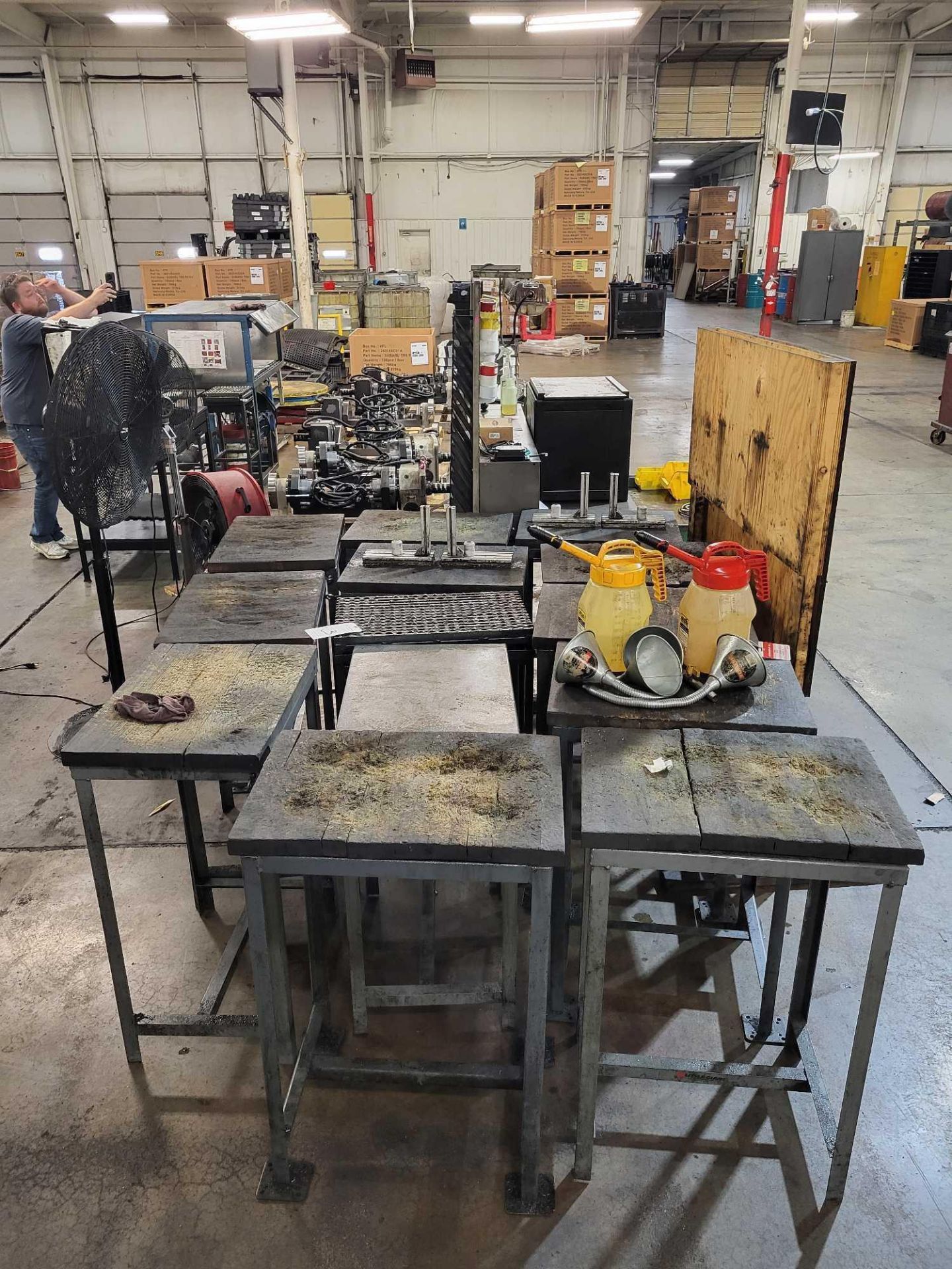 ASSORTED METAL SHOP TABLES - Image 2