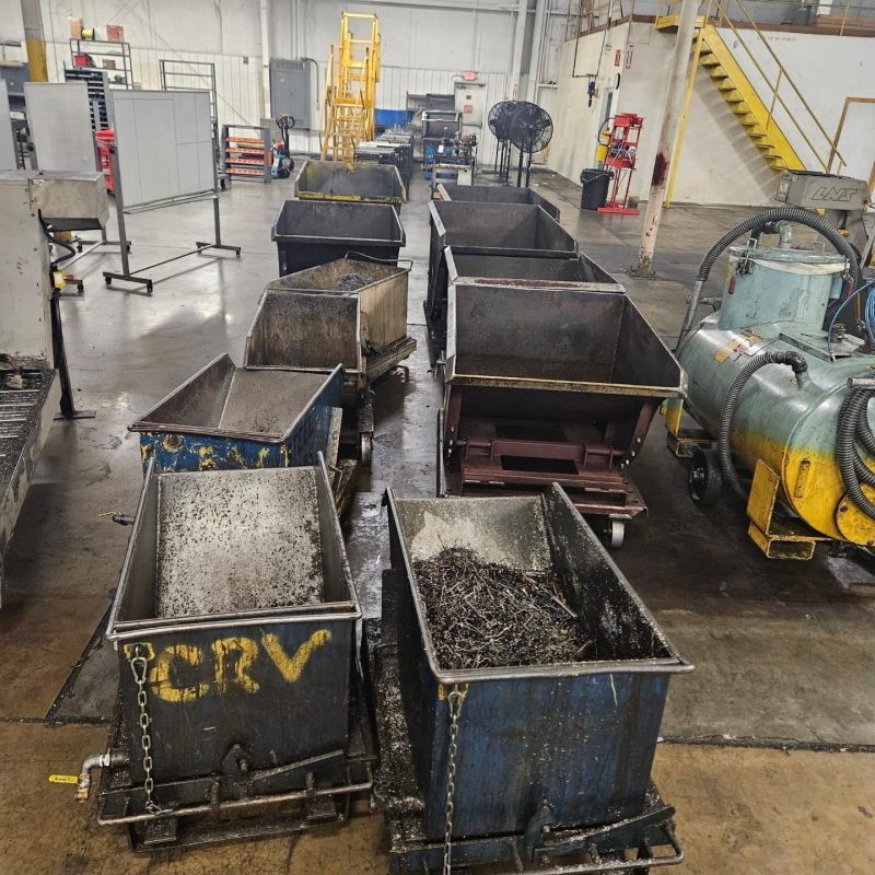 11 CHIP HOPPERS. VARIOUS SIZES. NO CONTENTS.