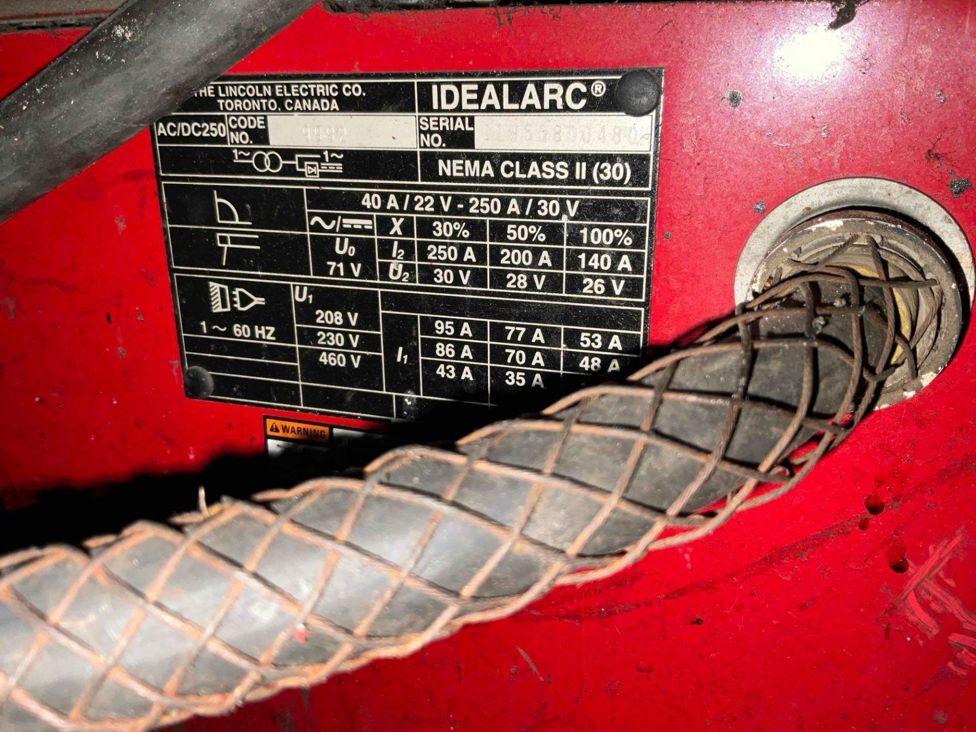 LINCOLN ELECTRIC IDEALARC 250 WELDER - Image 7