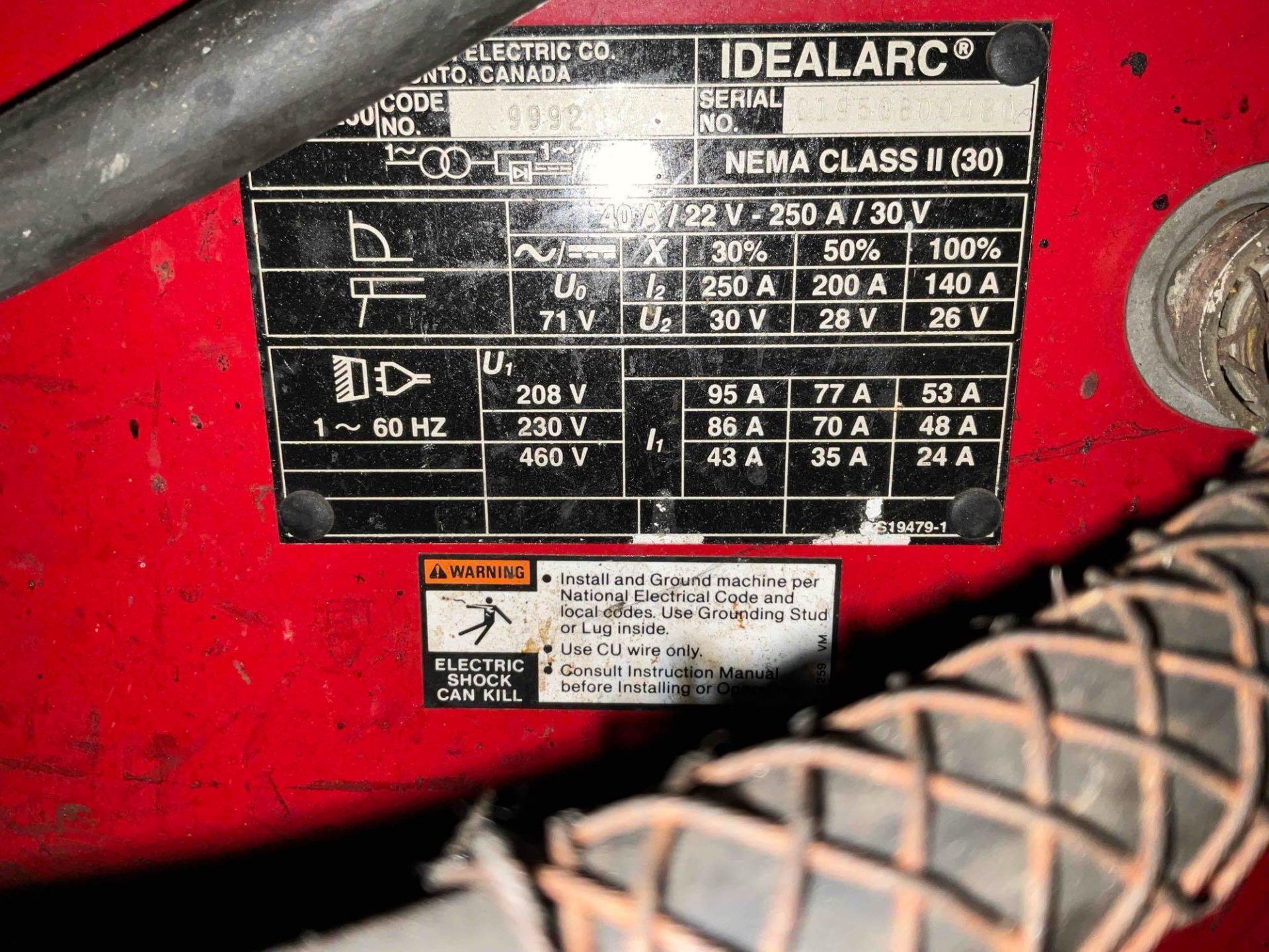 LINCOLN ELECTRIC IDEALARC 250 WELDER - Image 8