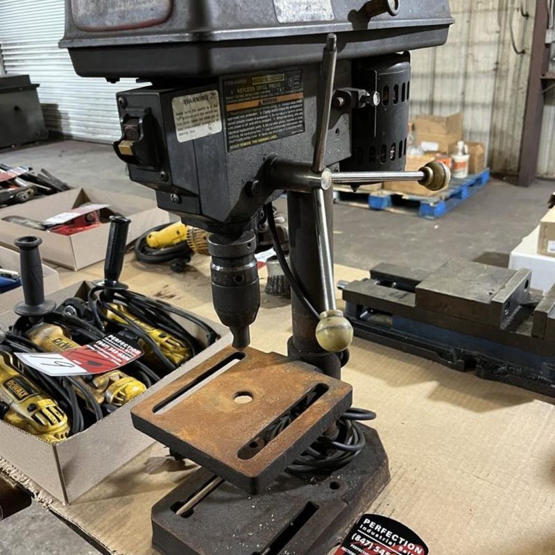 CENTRAL MACHINERY Keyless Drill Press, s/n 0128100701, 6.5" x 6.5" Table