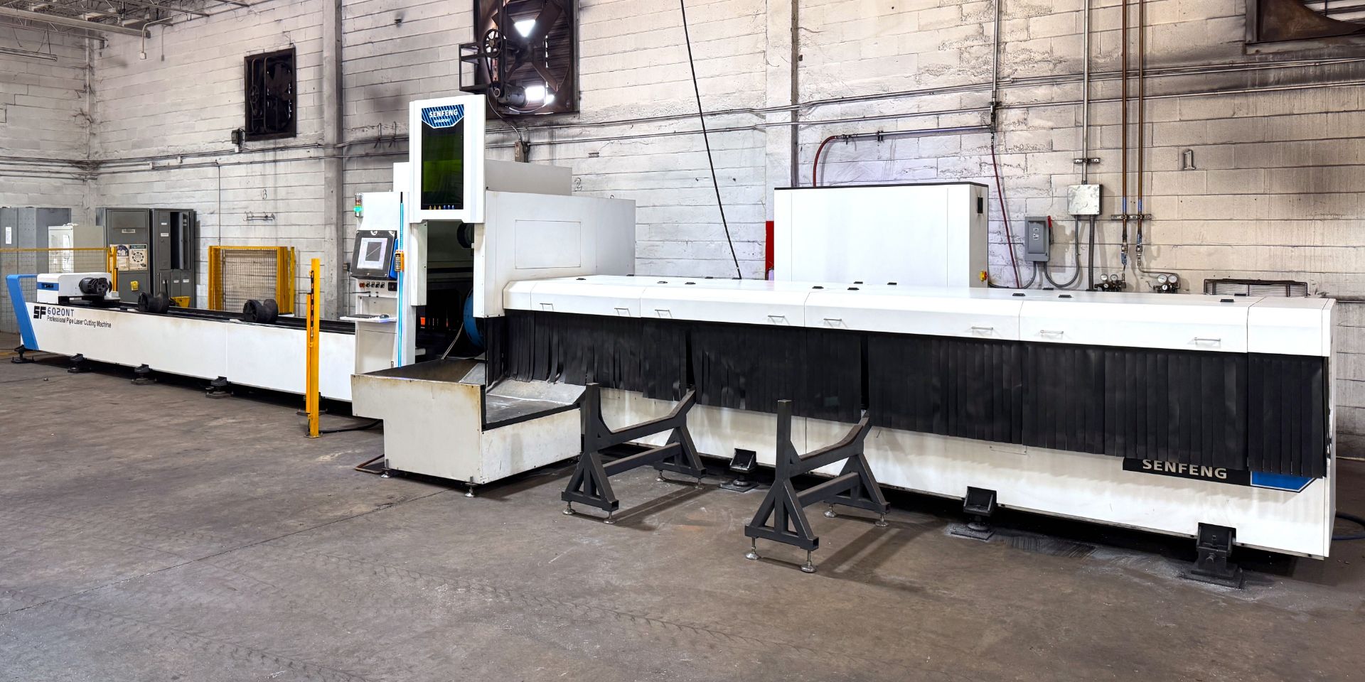 2022 SENFENG SF6020NT CNC 6kW Tube Fiber Laser, s/n 202204124, w/ CNC Control, RAYCUS RFL-C6000X 6KW