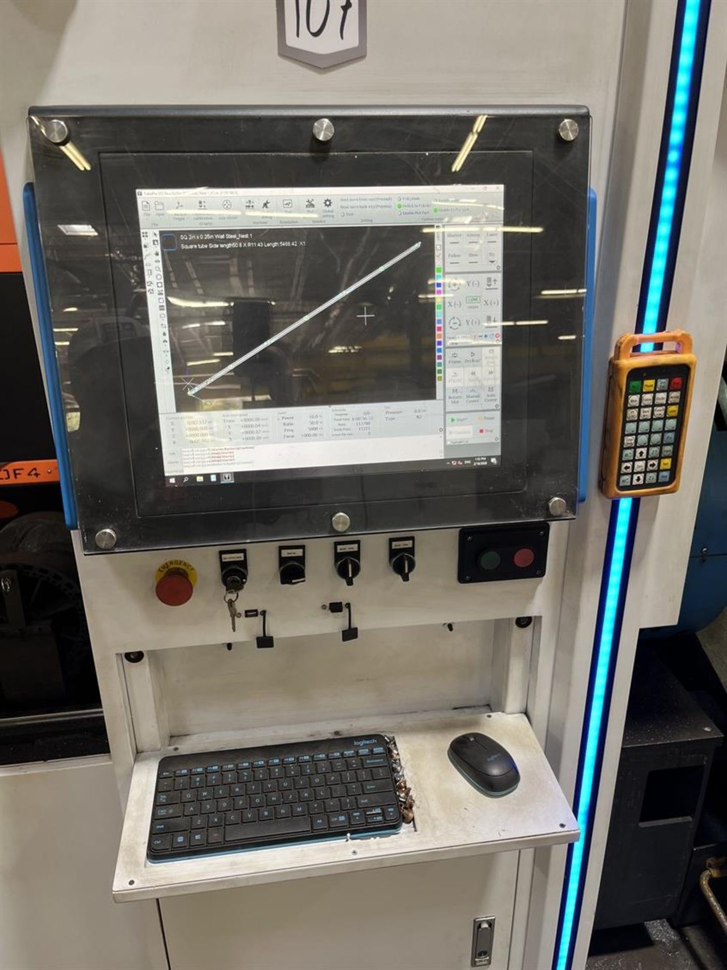 2022 SENFENG SF6020NT CNC 6kW Tube Fiber Laser, s/n 202204124, w/ CNC Control, RAYCUS RFL-C6000X 6KW - Image 10