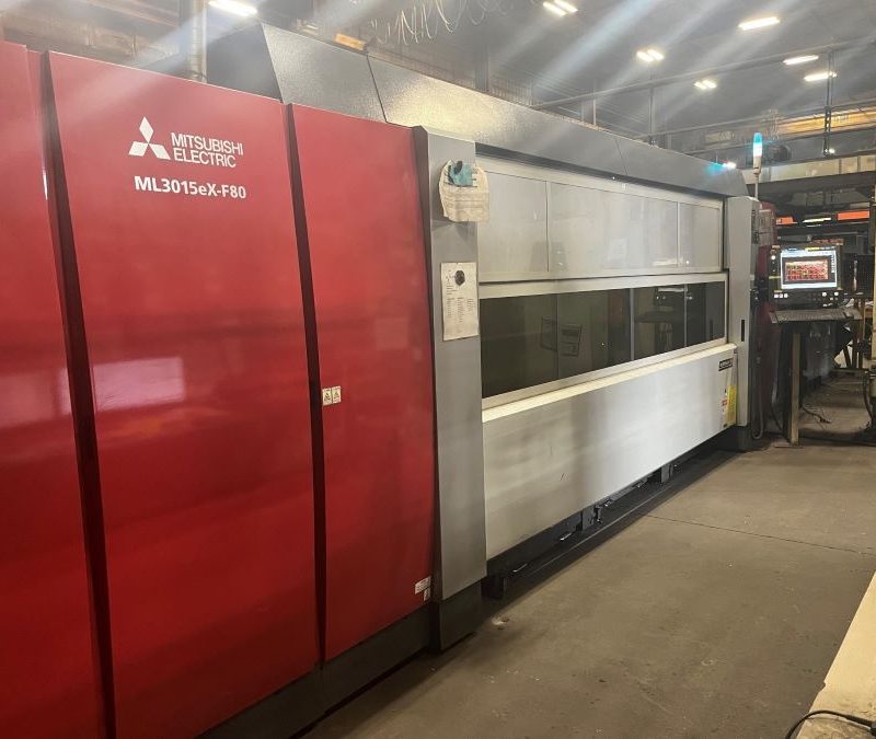 MITSUBISHI ML-3015eX-F80 8000-WATT CNC FIBER LASER CUTTING SYSTEM