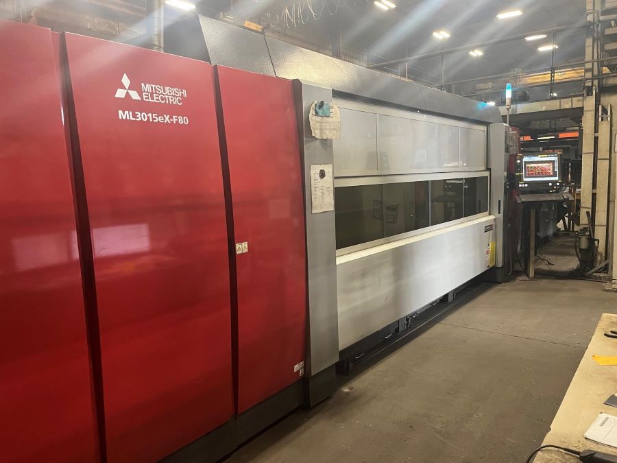 MITSUBISHI ML-3015eX-F80 8000-WATT CNC FIBER LASER CUTTING SYSTEM
